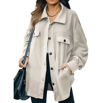 Sue – Cardigan aus Fleece mit Reverskragen