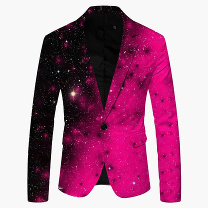 Men's Blazer Slim Fit Modern Business & Party Jacket – Stylish One-Button Jacket for Festive Occasions