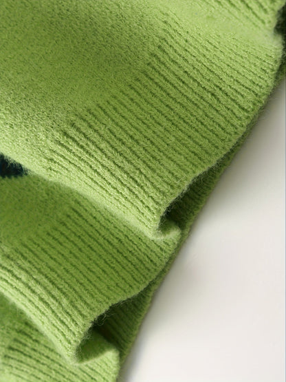 Damen Pullover mit Herzmuster – Modischer Strickpullover für Herbst und Winter, lässig und stylisch