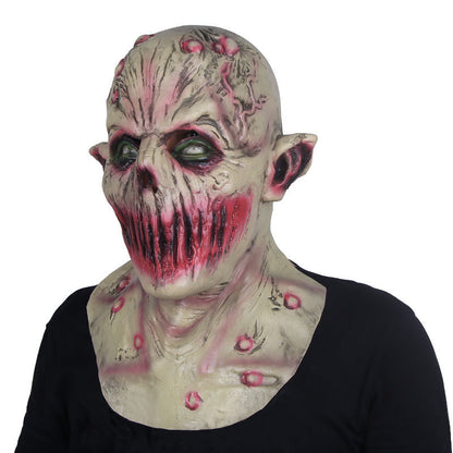 Halloween Unisex Latex Mask – Creepy "Deadly Silence" Vampire Party Mask for Adults