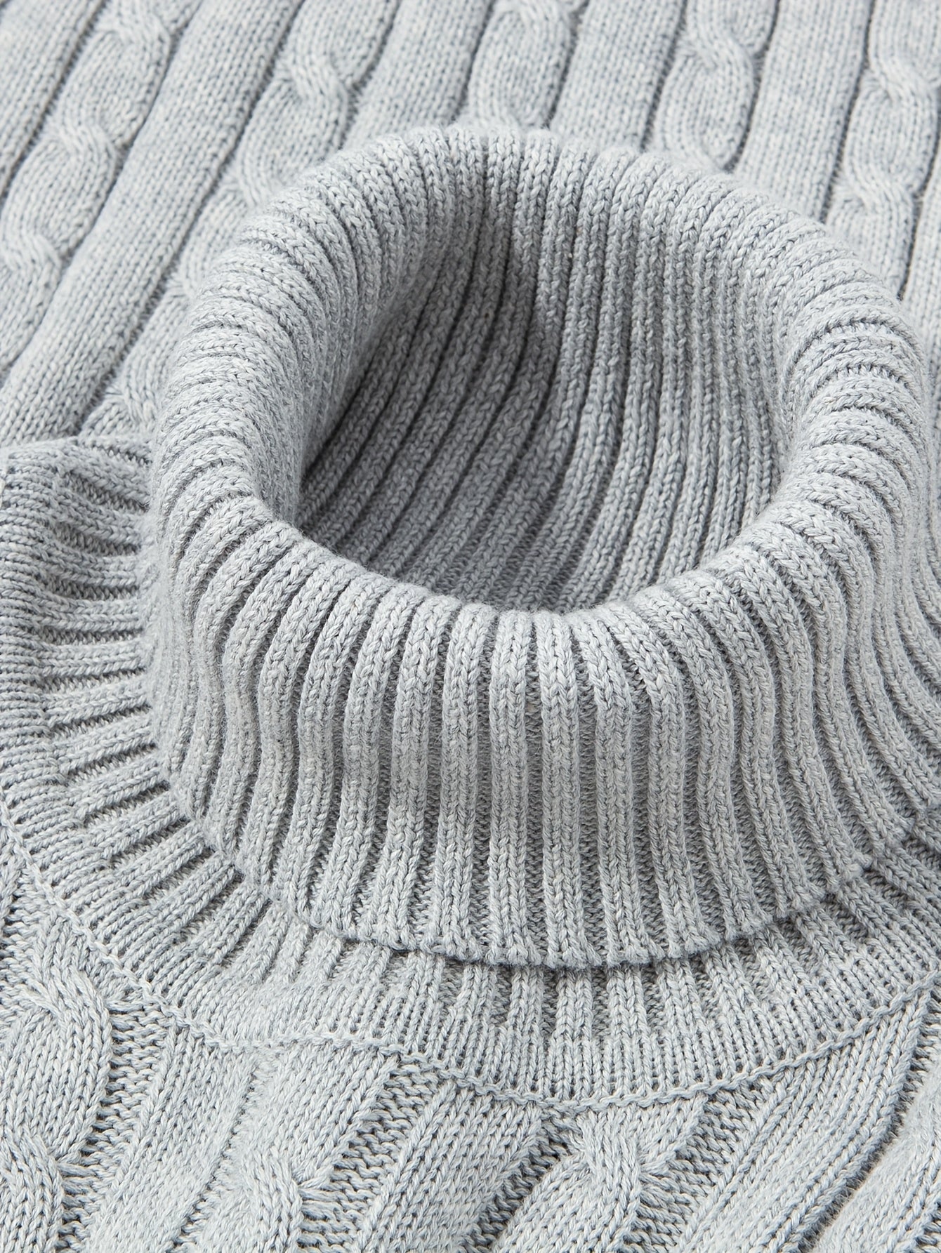 Men's Cable Knit Turtleneck Sweater – Stylish Knit Pullover for Everyday & Leisure