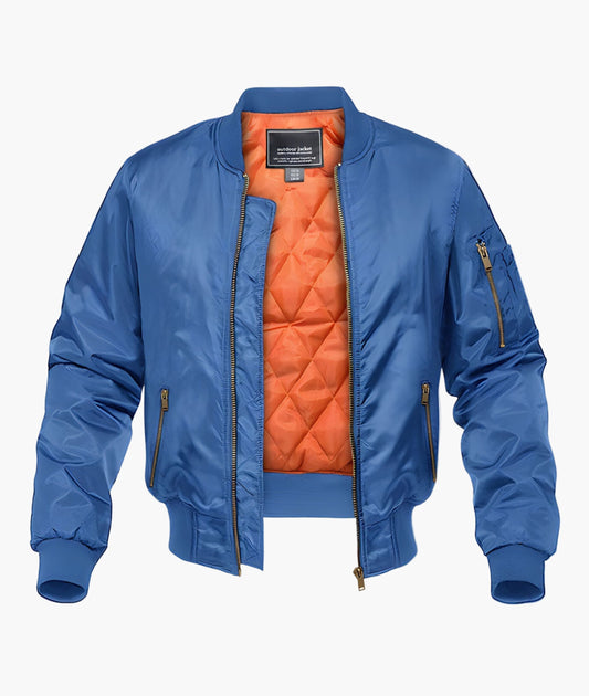Men's Bomber Jacket – Urban Streetwear Style – Transitional Jacket with Quilted Lining