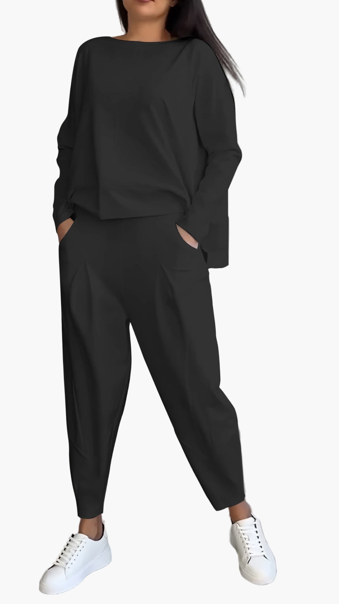Damen Zweiteiler Cozy Lounge Set – Modischer Freizeitanzug für Zuhause & Alltag