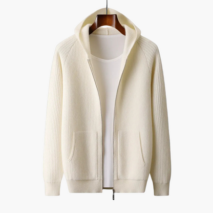 Herren Kapuzen-Cardigan Premium – Moderner Strick Hoodie für Alltag und Freizeit