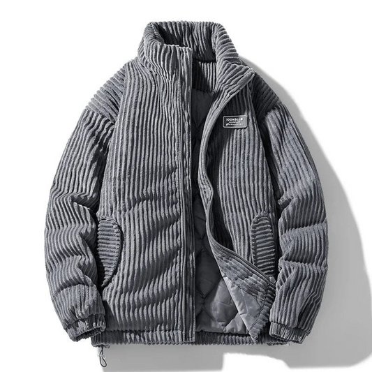 Men's Corduroy Jacket – Warm Stand Collar Casual Jacket for Autumn & Winter