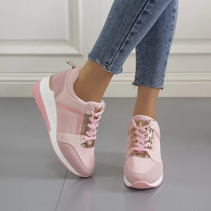 Damen Orthopädische Sneaker mit Keilabsatz – Bequeme Freizeitschuhe für Alltag und Spaziergänge