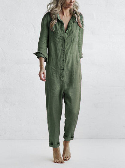 Amanda – Einfarbiger Jumpsuit für Damen