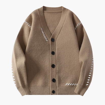 Men's knit cardigan with button placket and modern design – Comfortable casual and office look