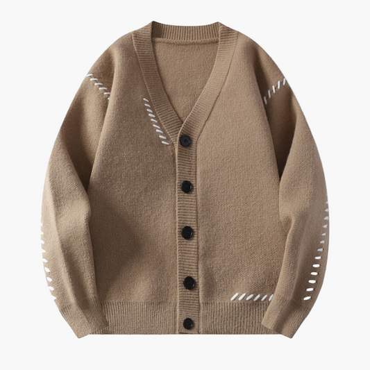 Men's knit cardigan with button placket and modern design – Comfortable casual and office look