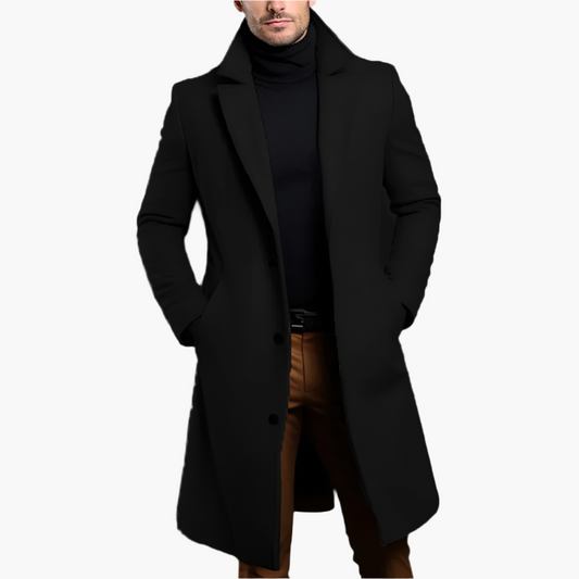 Men's Classic Wool Coat – Elegant Business & Casual Winter Coat