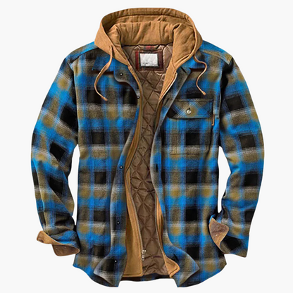 Herren Flanelljacke mit Kapuze – Klassischer Holzfäller-Look, Gefüttert & Vielseitig für Outdoor und Alltag