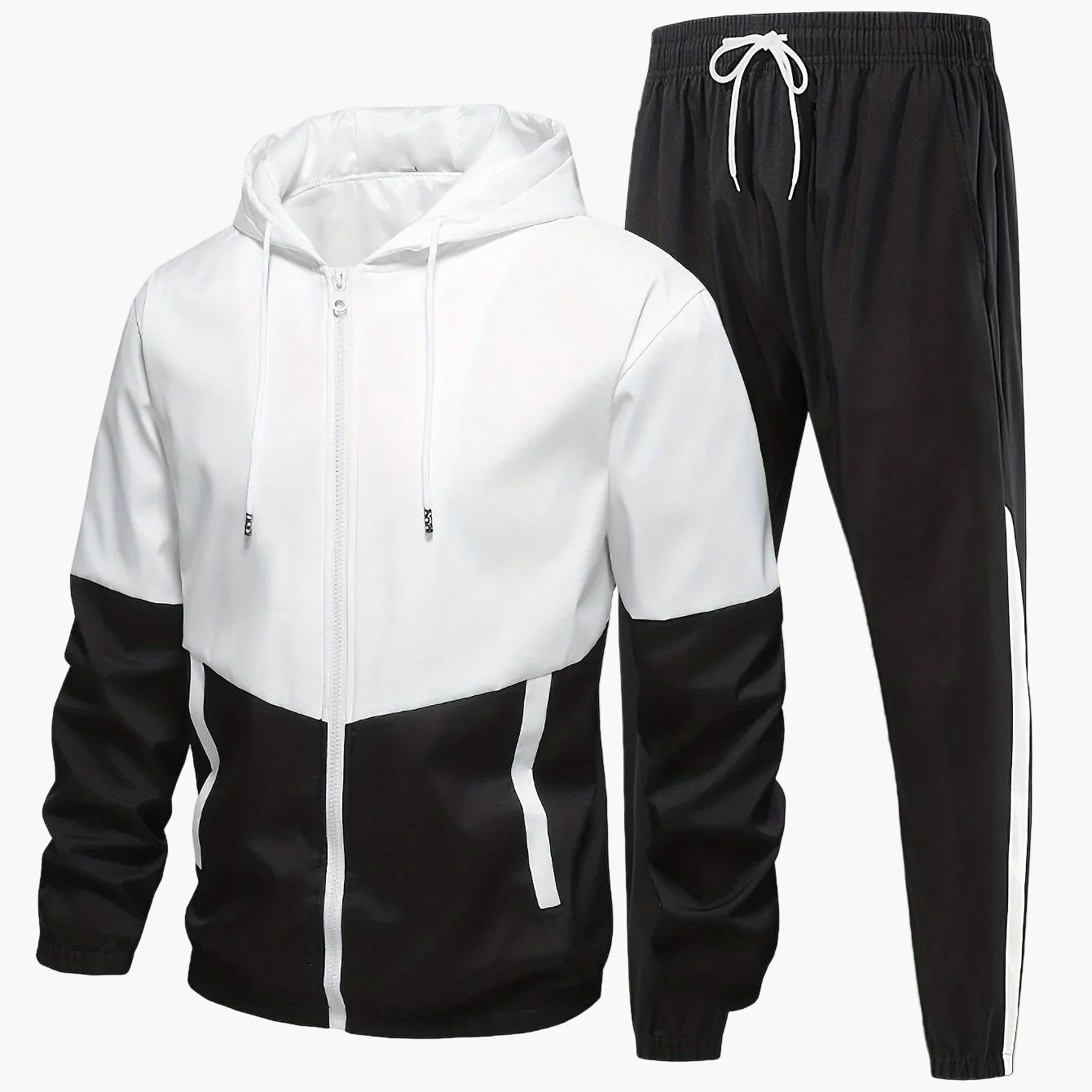 Herren Trainingsanzug Sportlicher Freizeit Jogginganzug mit Kapuze – Zweiteiliges Set für Alltag & Fitness