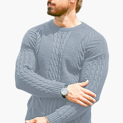 Men's knitted sweater in casual style – fashionable leisure sweater for autumn and winter