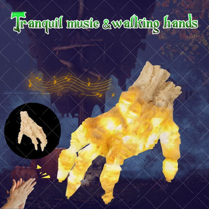 Halloween Glowing Electric Ghost Hand – Movable Zombie Decoration for Horror Parties & Haunted House