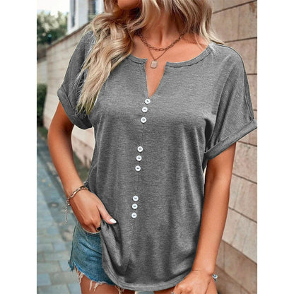 Andrea – Sommerbluse mit Knopfdesign