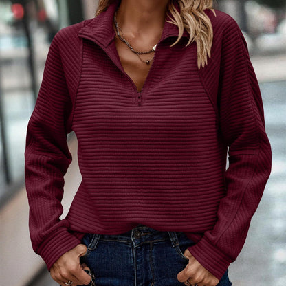 Spencer – Lockere Pullover mit Schlangenknochen-Muster und Stehkragen