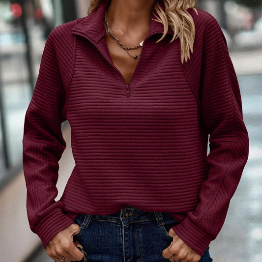 Spencer – Lockere Pullover mit Schlangenknochen-Muster und Stehkragen