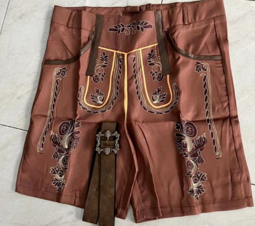 Herren Trachtenhose Kurz – Traditioneller Stil für Oktoberfest & Volksfeste