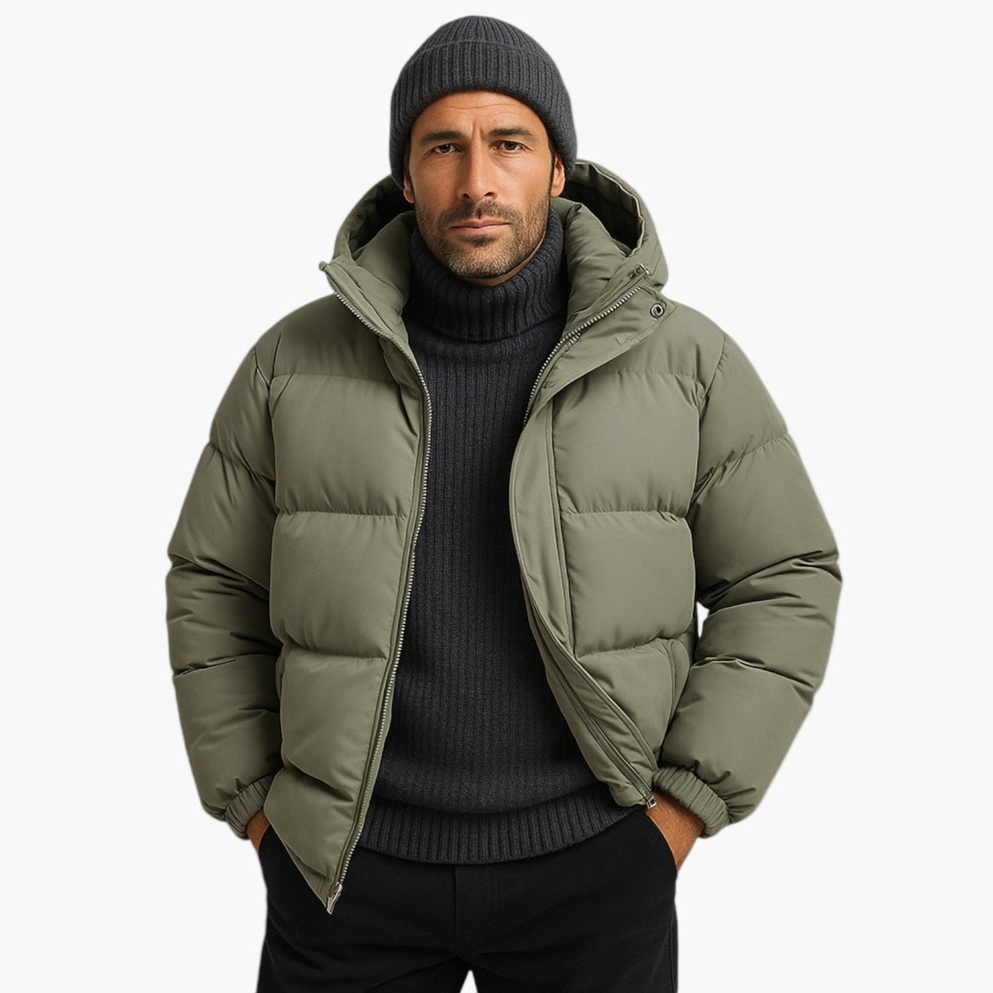 Men's Winter Parka Jacket – Urban Quilted Coat for Everyday & Outdoor