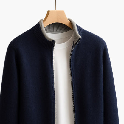Herren Strickjacke mit Reißverschluss – Moderner Business- und Freizeitstil