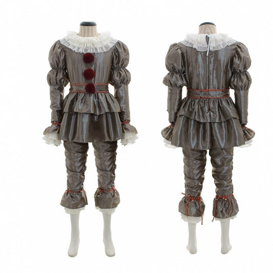 Halloween Pennywise Clown Costume for Adults – Creepy Party Outfit