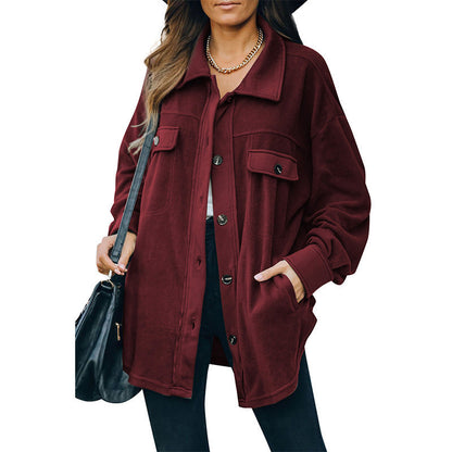Sue – Cardigan aus Fleece mit Reverskragen