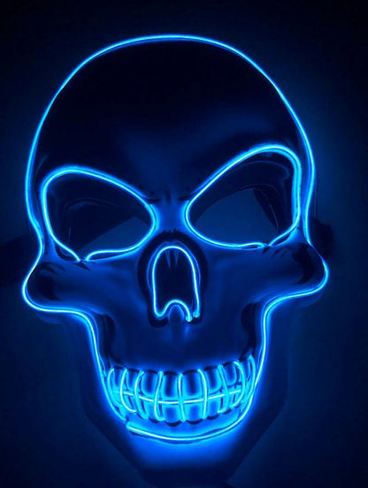 Halloween LED Glowing Skull Mask for Adults – Perfect for Costume Parties & Spooky Decorations