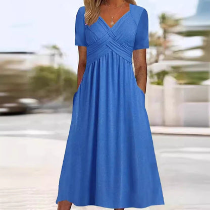 Elizabeth – Sommerliches Damenkleid mit kurzen Ärmeln