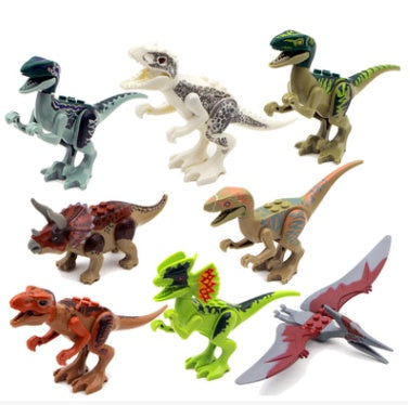 Kinder Dinosaurier Baustein Figuren Set – Lernspielzeug und Sammelobjekt, Mini Spielfiguren zum Spielen und Lernen