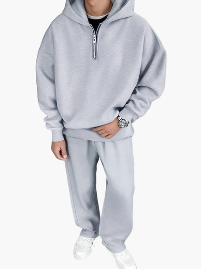 Herren Oversize Hoodie Jogginganzug Set – Streetwear Freizeit Trainingsanzug für Herbst und Winter