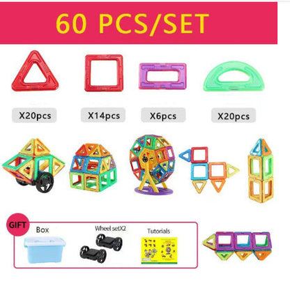 Magnetische Konstruktionsspielzeug Bausteine für Kinder – Pädagogisches Set, Kreatives Bauen, Jungen & Mädchen