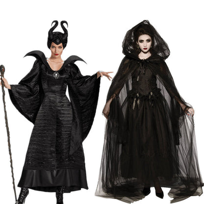 Halloween women's witch and sorceress costume set for party & carnival