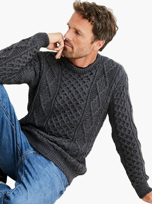 Men's Cable Knit Sweater – Casual Fashion for Everyday and Leisure