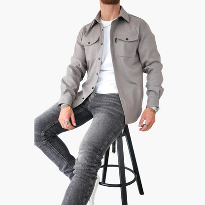 Herren Overshirt Jacke – Modernes Button-Through Design für Casual & Smart Looks