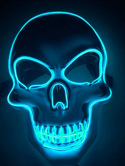 Halloween LED Glowing Skull Mask for Adults – Perfect for Costume Parties & Spooky Decorations