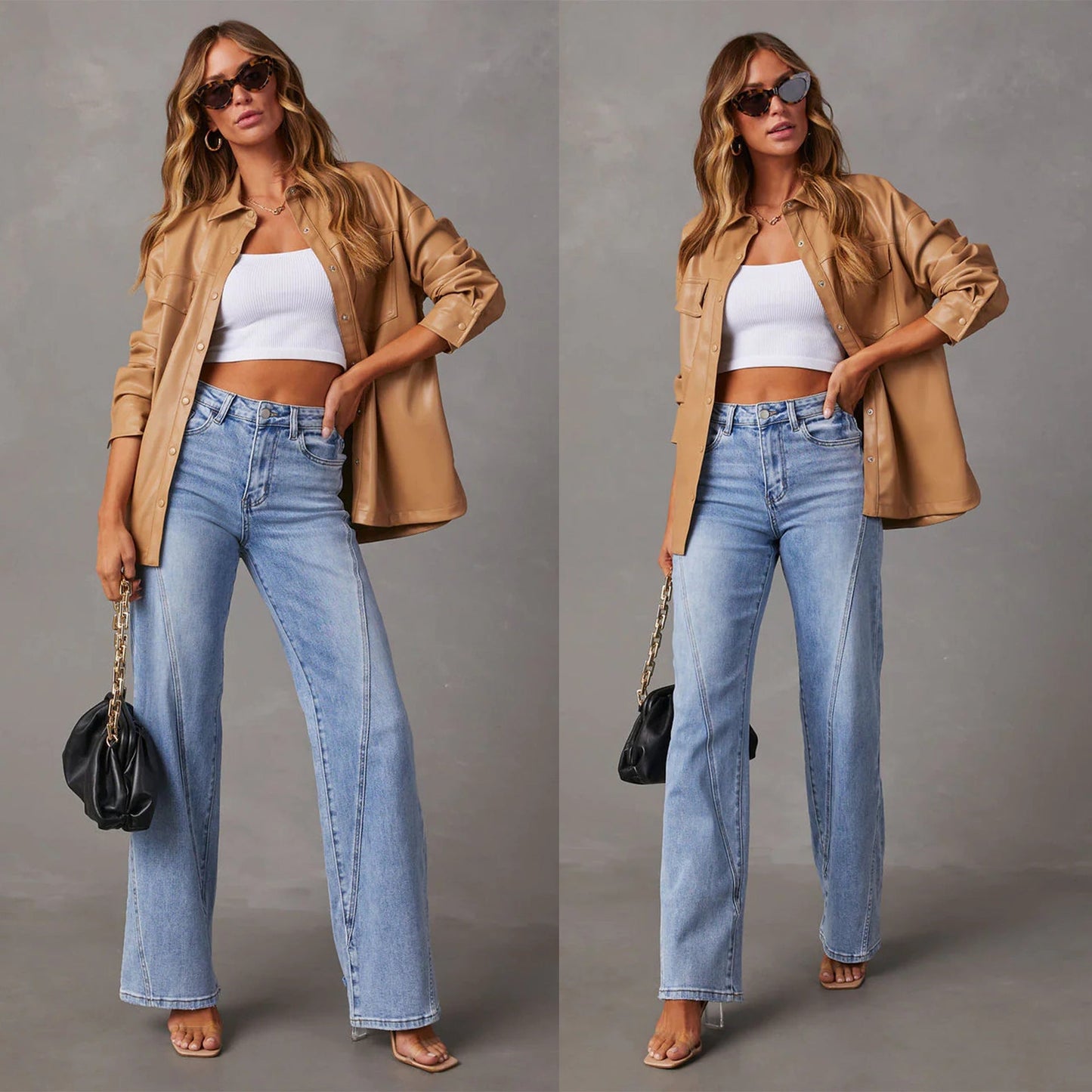 Kim – Patchwork-Weite Damenjeans