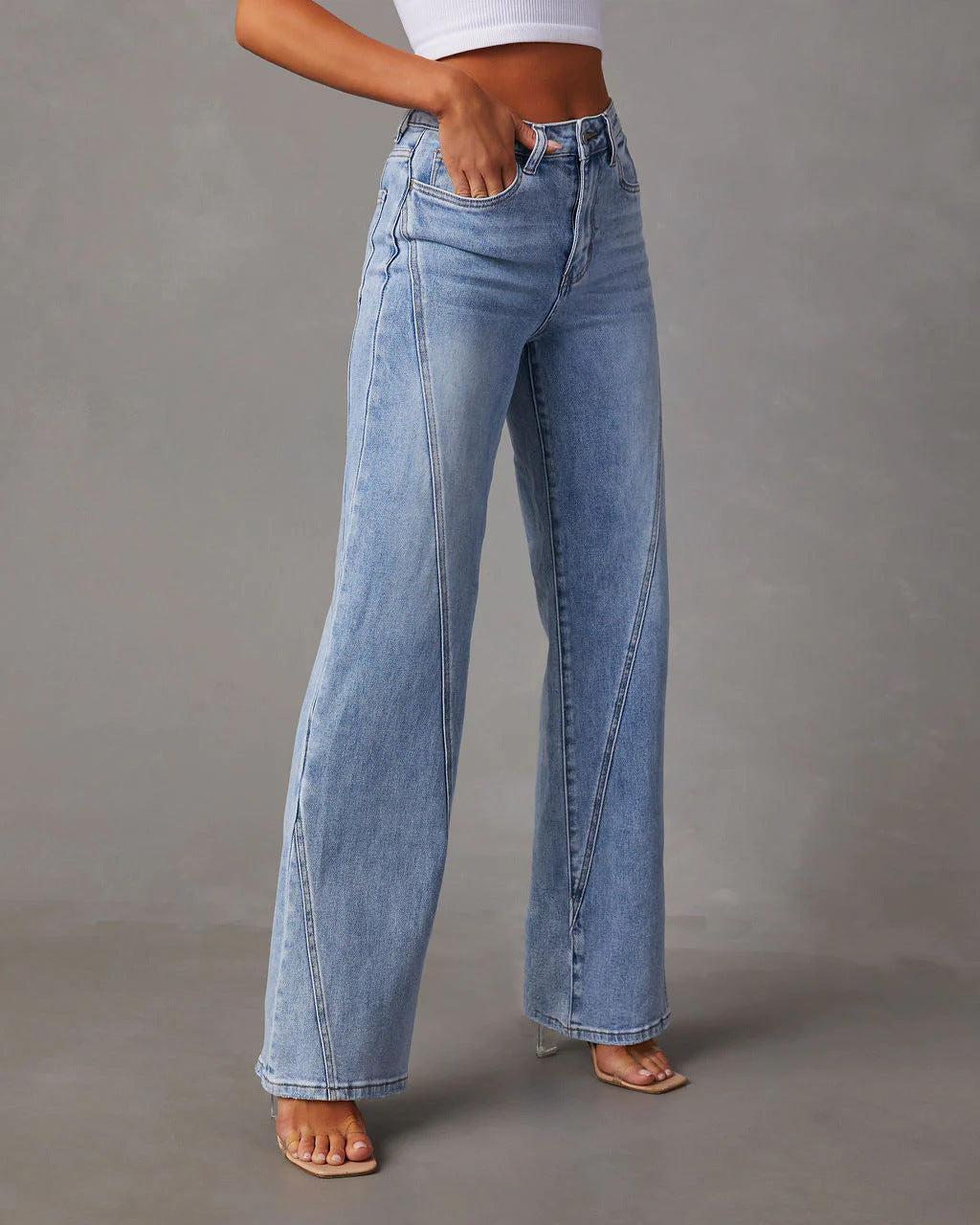 Kim – Patchwork-Weite Damenjeans