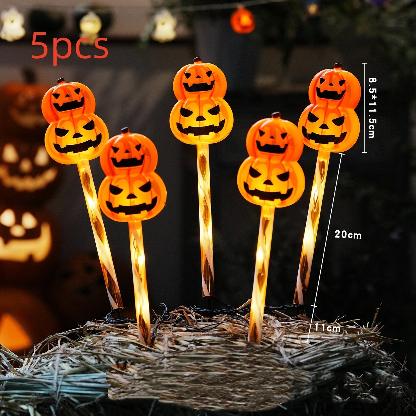 Halloween decoration LED ghost string lights for outdoors – funny cartoon ghosts for party & garden