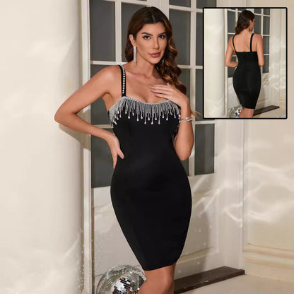 Deborah – Sexy Damenkleid mit Fransen und Schlitz