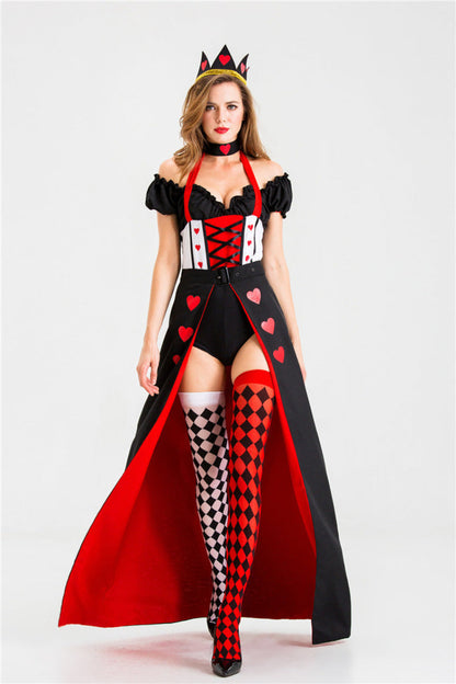 Women's Halloween Costume Queen of Hearts – Roleplay Outfit for Party & Carnival