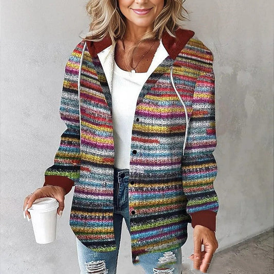 Shannon – Damen Wolljacke im großen Karo-Stil
