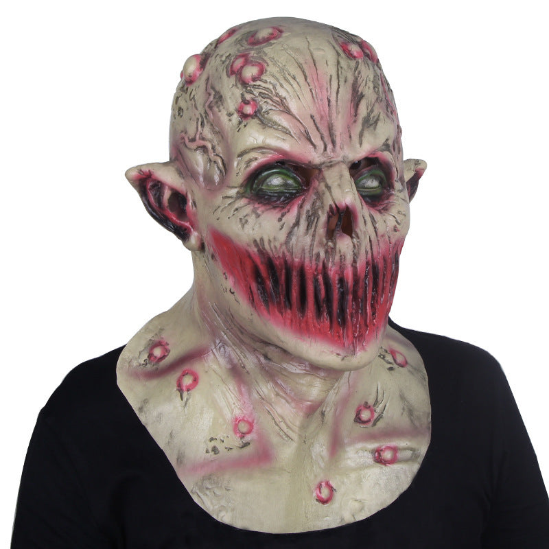 Halloween Unisex Latex Mask – Creepy "Deadly Silence" Vampire Party Mask for Adults