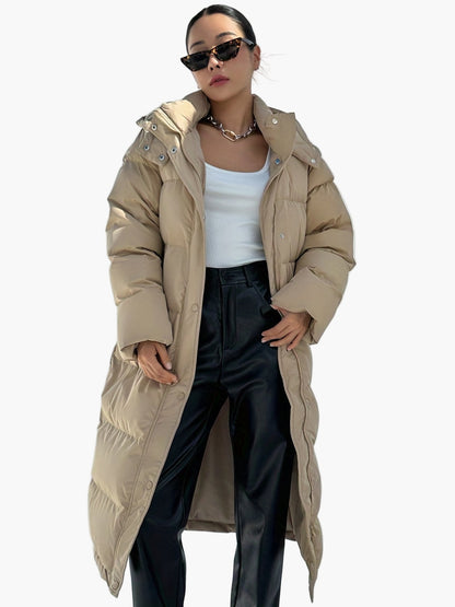 Women's Winter Quilted Coat Long Elegant Urban Style