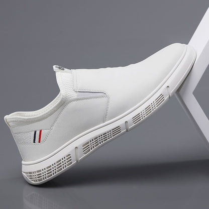 Albert – Herrenschuhe Schwarz Weiß Flache Gehschuhe
