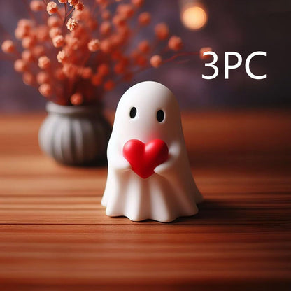 Halloween decoration figure ghost with middle finger – funny resin figure for spooky parties & decoration