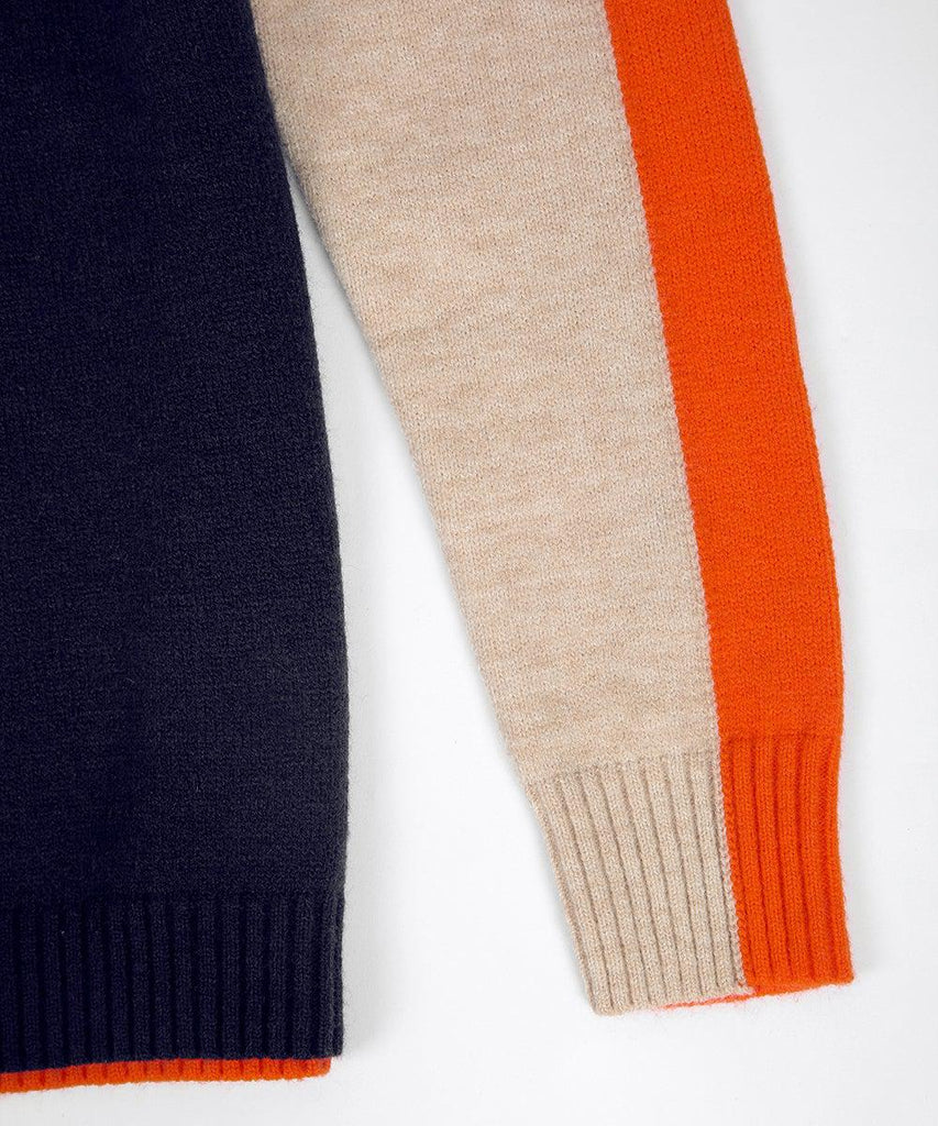Damen Pullover Colorblock Style Modern Freizeit & Büro