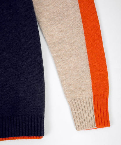 Damen Pullover Colorblock Style Modern Freizeit & Büro