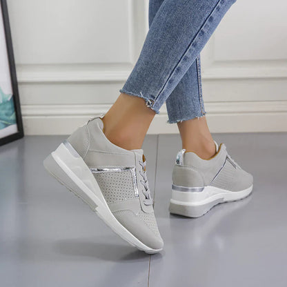 Damen Orthopädische Sneaker mit Keilabsatz – Bequeme Freizeitschuhe für Alltag und Spaziergänge