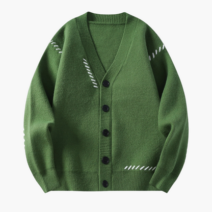 Men's knit cardigan with button placket and modern design – Comfortable casual and office look