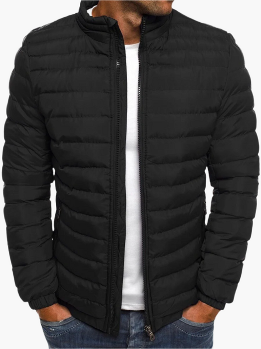 Men's Quilted Jacket Modern Casual Style Elegant Transitional Jacket